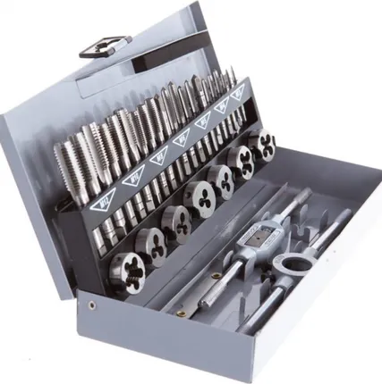 Фото №3 Набор метчиков и плашек 32 предмета (M3/М4/М5/М6/М8/М10/M12) Бибер 90221