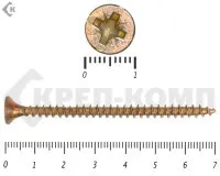 Фото №0 Саморез желтый цинк POZY 5х 70 (2000шт)