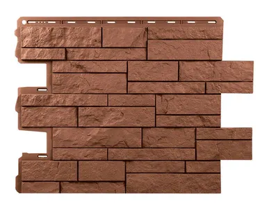 фото Фасадная панель (АП) Камень ШОТЛАНДИЯ ЭКО терракотовый 796*591 мм (раб.размер 680*560)