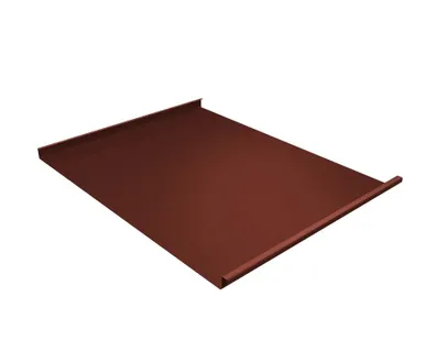 фото Фальц двойной стоячий 0,5 Atlas с пленкой на замках RAL 8004 терракота