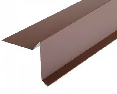фото Планка карнизная с гранулятом, коричнево-серый, шт. (75*50*5 мм), Длина 1,25 м.