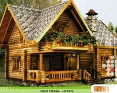 фото Дом из оцилиндрованного бревна