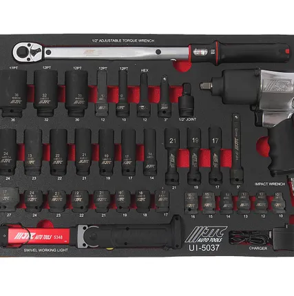 Фото №1 Набор инструментов для шиномонтажа 37 предметов в ложементе JTC