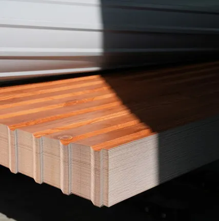 Фото №0 Профлист С-10 под дерево / золотой орех / 0.45 мм. - Золотой орех - Глянцевая - с ЛКП - Первый - С-8 - Стандартные - Розница