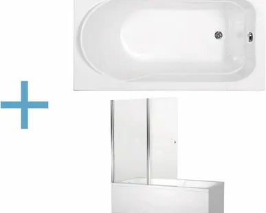 фото Акриловая ванна Aquanet West 130x70 (+ шторка Aquanet Alfa 4 NF6222-pivot)