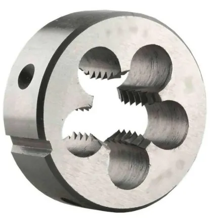 Фото №0 ЗУБР М8x1.0мм, плашка, сталь 9ХС, круглая ручная