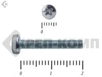 Фото №0 Винт полуцилиндрическая головка,цинк DIN7985 3х20 (10000шт)