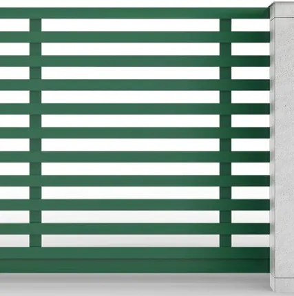 Фото №0 Откатные ворота ал-профиль зеленые горинонтальные 3500х2000 мм