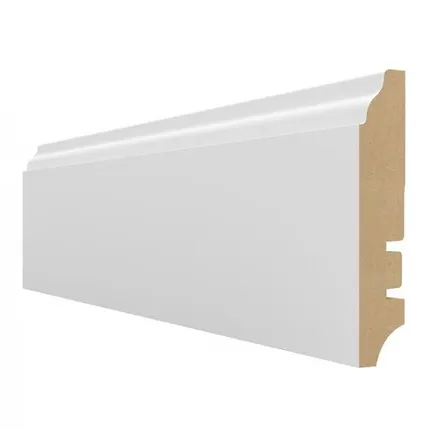 Фото №0 Плинтус МДФ белый Hannaholz 81 мм 81301