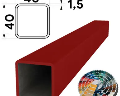 фото Труба профильная 40х40мм стенка 1,5мм длина 6 метров порошковая покраска по каталогу RAL