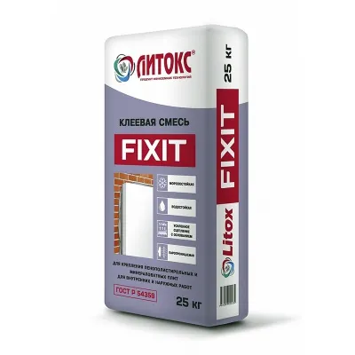 Фото №1 ЛИТОКС FIXIT Клеевая смесь 25 кг