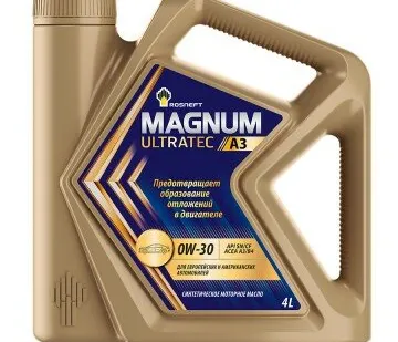 фото Масло моторное синт. Rosneft Magnum Ultratec A3 0W30 (e4L)