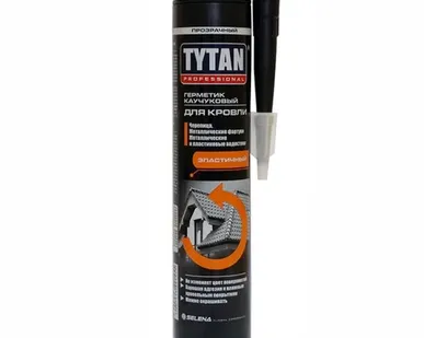 фото Герметик для Кровли каучуковый черный "TYTAN Professional" (310мл) (12шт)