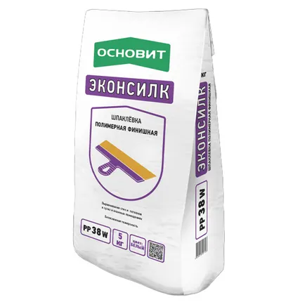 Фото №0 Полимерная шпаклевка ОСНОВИТ ЭКОНСИЛК PP38 W, 5 кг