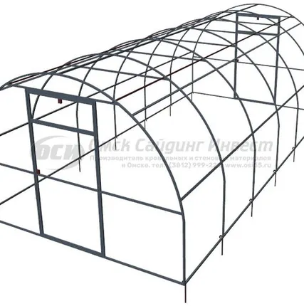 Фото №0 Теплица 3000*2100*6000м (Ш*В*Д) с сотовым поликарбонатом 4 мм