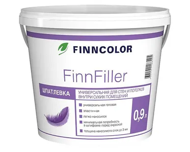 фото Шпатлевка вн/раб   0,9л финишная Finncolor FINNFILLER (18) (под заказ) П '