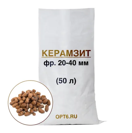 Фото №0 Керамзит фр. 20-40 мм, 50л