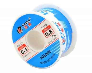 фото Припой KAINA C1 0.8мм Sn63/Pb37 с флюсом CF-10 80гр