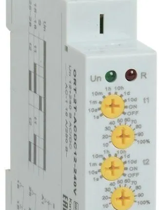 Фото №0 Реле времени ORT 2 конт. 2 уст. 12-240В AC/DC IEK ORT-2T-ACDC12-240V