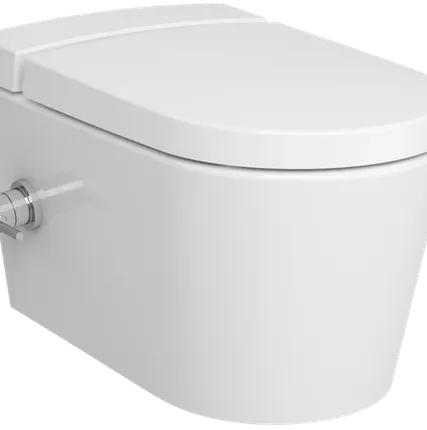 Фото №0 Унитаз подвесной безободковый с функцией биде и встроенным смесителем VitrA Nest Rim-Ex белый 5176B003-6233