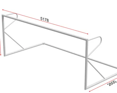 фото Ворота футбольные 5х2 м, с раскосом, тип 3