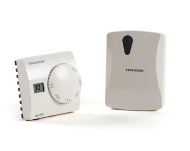 фото Беспроводной комнатный термостат БАСТИОН TEPLOCOM TS-2AA/3A RF2