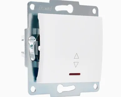 фото Механизм выключателя проходного 1-кл. 1п СП Karina 10А IP20 с подсветкой бел. LEZARD 707-0288-114