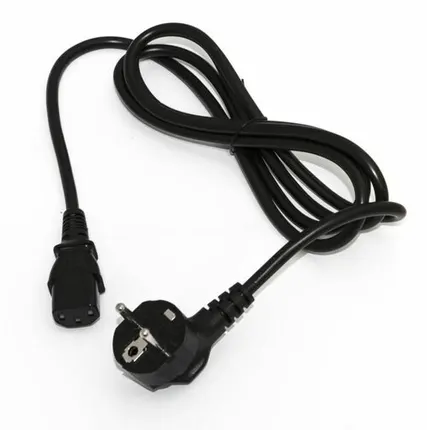 Фото №0 Кабель питания компьютера PWC-IEC13-SHM-1.8-BK (Schuko+C13) (3х0.75) 10А угловая вилка 1.8м черн. Hyperline 34927