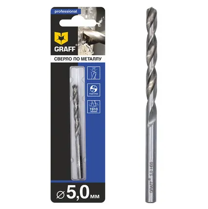 Фото №0 Сверло по металлу GRAFF, 5.0мм