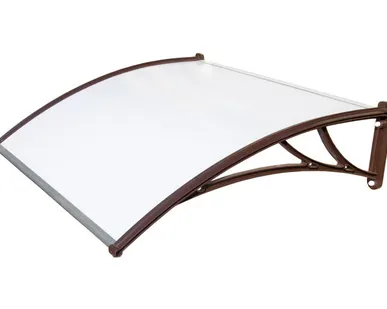 фото StopRain Козырек молочный (КС-Пбл) (150х93х28) см