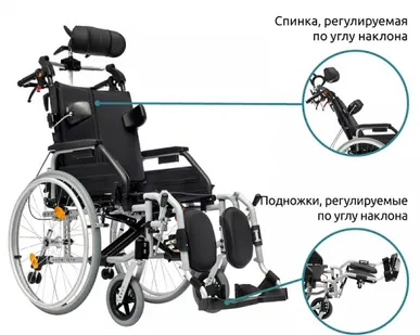 фото Кресло - коляска Comfort 400 UU (ДЦП) ОРТОНИКА (18", 46 см, 68 см, 23 кг)