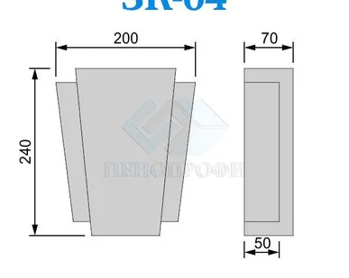 фото Фасадные замковые камни из пенопласта (пенополистирола) ЗК-04 ПСБ-С-25Ф