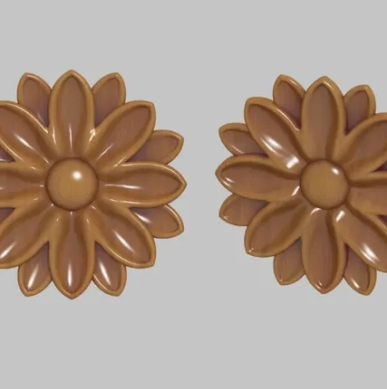 Фото №0 Цветок
 резной из дерева.