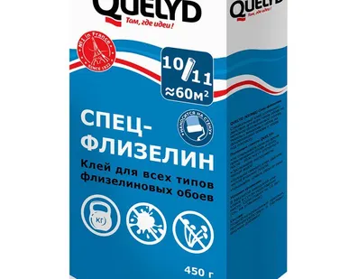 фото Клей для флизелиновых обоев Спец-флизелин QUELYD 450г