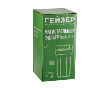 фото Корпус фильтра 1" 10BB C23 (с лат.фитингами) синий Гейзер