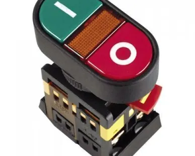 фото Кнопка APBB-22N I-O с подсветкой неон 1з+1р 240В IEK