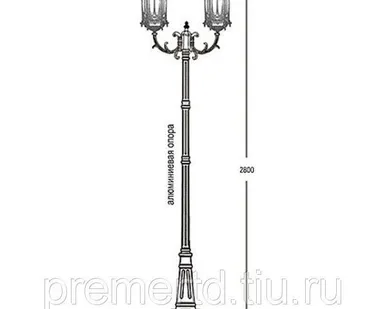 фото Светильник на алюминиевой опоре Бахрейн FBUH-08