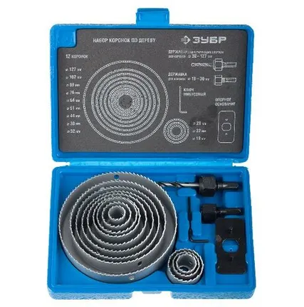 Фото №0 Набор коронок по дереву 19-127 мм Зубр Эксперт 29554-H15_z01