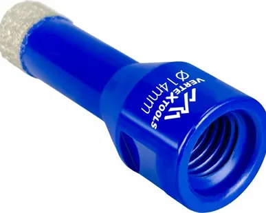 фото Коронка алмазная с техническим воском 14x35 мм для УШМ VertexTools 333-14-35