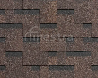 фото Гибкая черепица Docke Pie Simple Тетрис коричневая