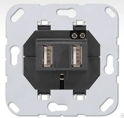 Фото №0 521-2USB JUNG USB зарядное устройство, 2 гнезда, до 1,4 А/ч