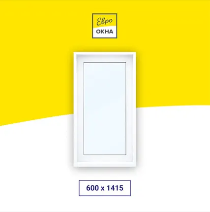 Фото №0 Пластиковое окно Kaleva Standart одностворчатое глухое 600x1415