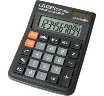 фото Калькулятор бухгалтерский Citizen SDC-022S черный 10-разр.
