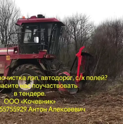 Фото №0 Расчистка с/х полей, расширение ЛЭП, мульчирование порубочных остатков, аренда лесной и с/х техники, измельчитель веток, аренда мульчера