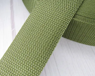 фото Стропа текстильная лента ременная 40 мм цвет хаки