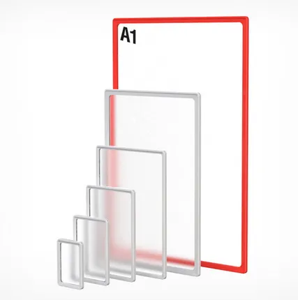 Фото №0 Рамка из ударопрочного пластика с закругленными углами PF-A1, цвет синий