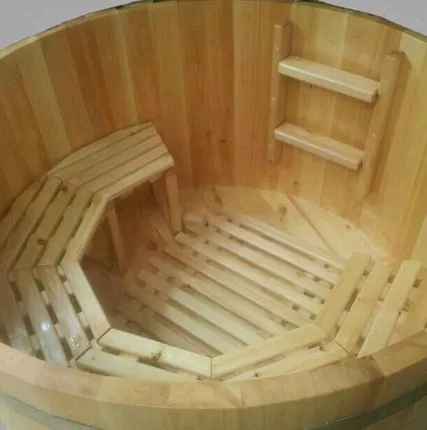 Фото №0 Круглая кедровая купель 1200х1200х40