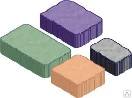 Фото №0 Брусчатка “Бержерак”, боссированная поверхность H-60 микс