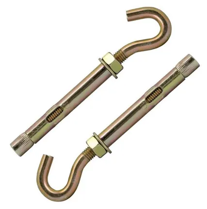 Фото №0 Анкер болт с крюком М10, желтый цинк