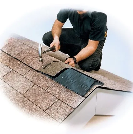 Фото №0 Кровельные работы - Монтаж композитной черепицы